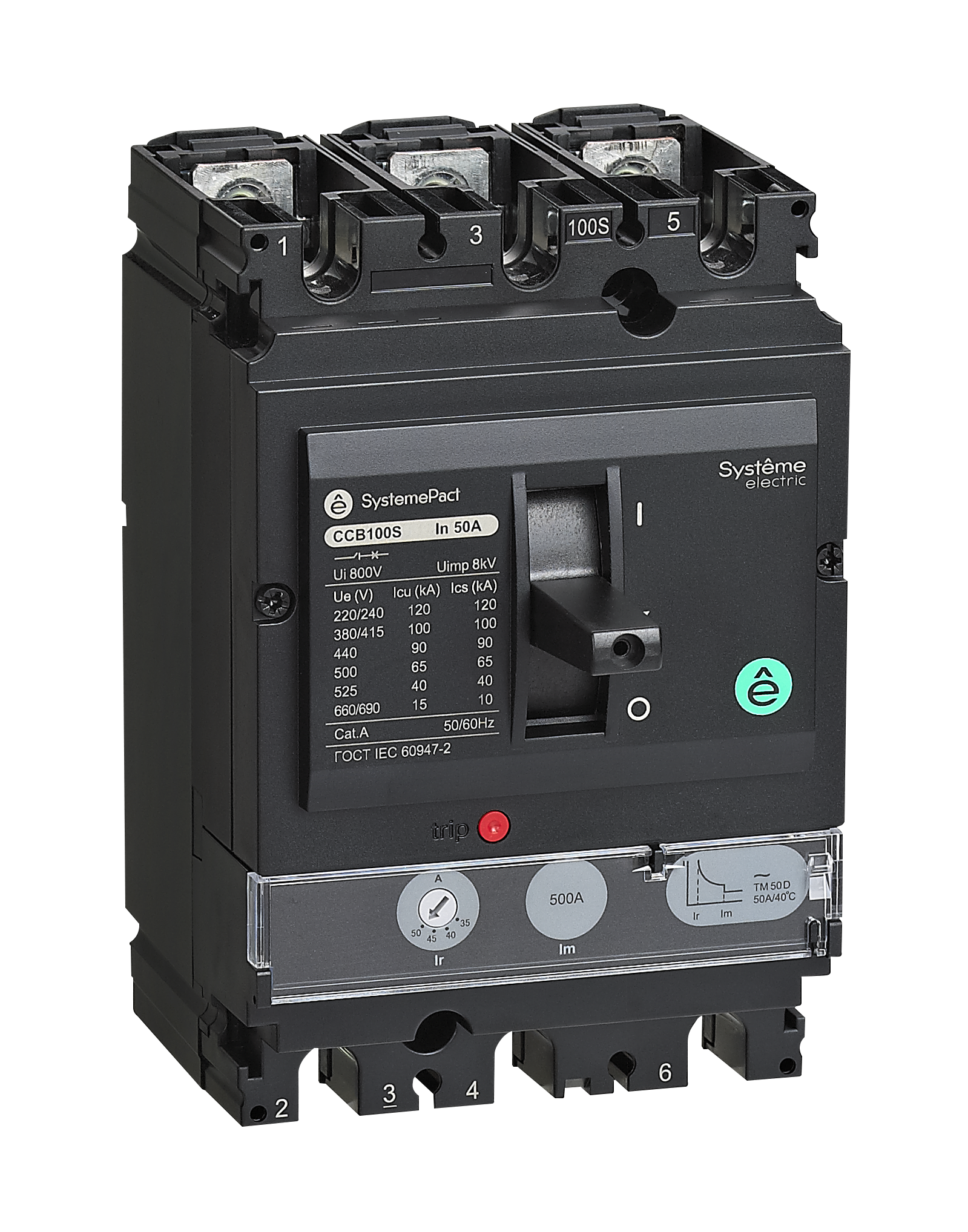 АВТ.ВЫКЛ SYSTEMEPACT CCB100 150KA 3P3D TMD25 РЫЧАГ