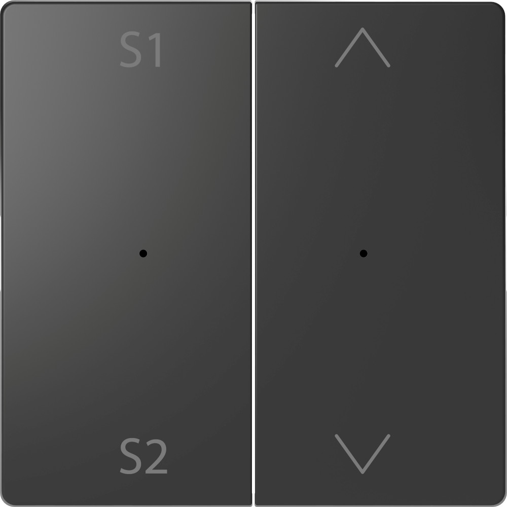 MERTEN D-Life PlusLink КЛАВИША 2-ная с S1/S2, вх/вз, АНТРАЦИТ, SD