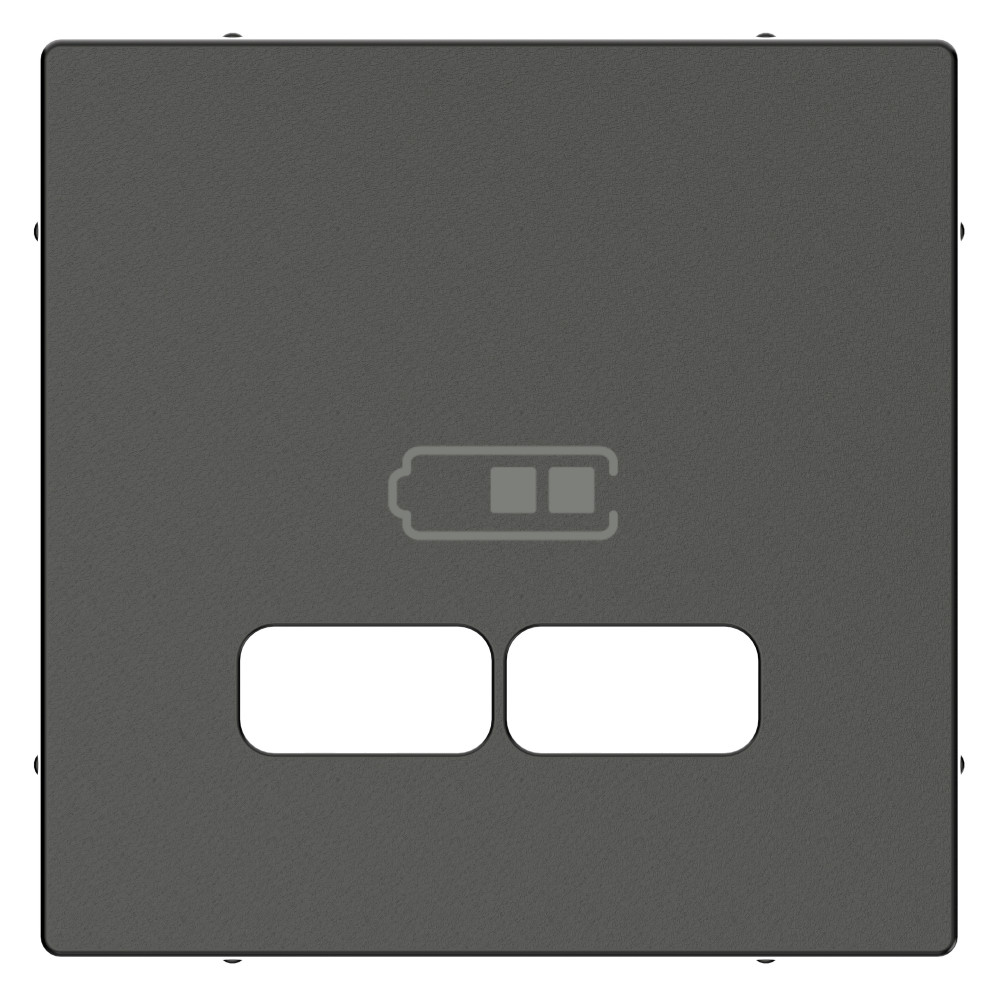 SM, ЦЕНТР. НАКЛАДКА ДЛЯ USB, АНТРАЦИТ