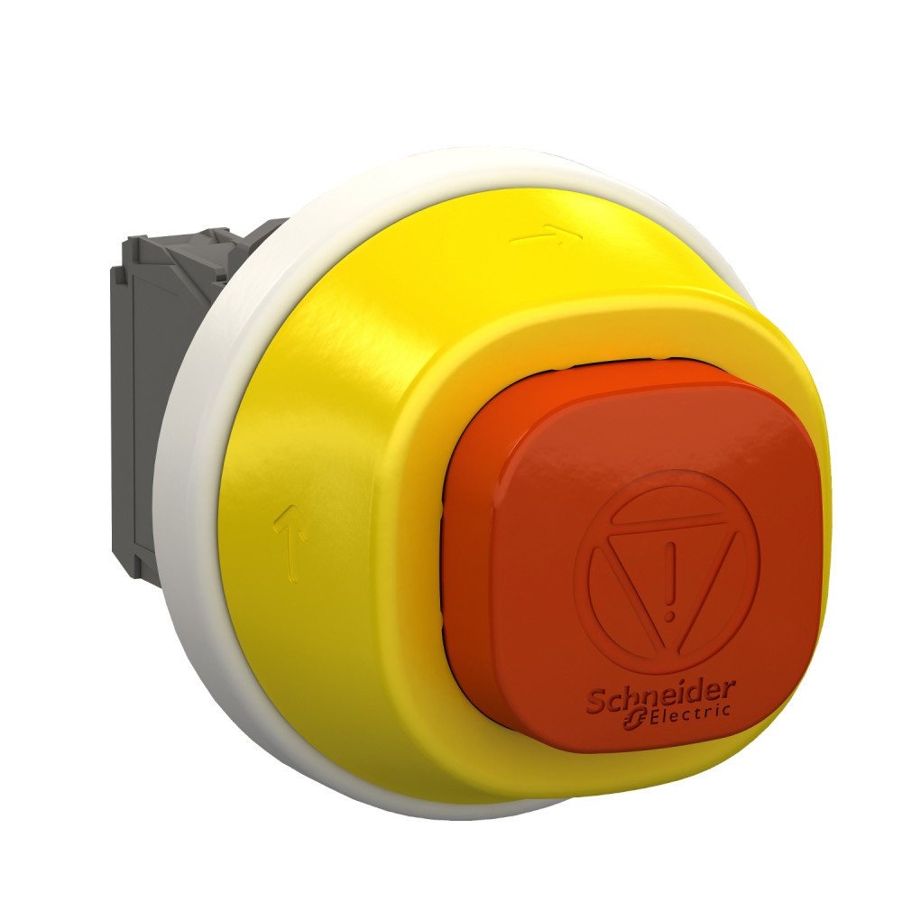 Кнопка аварийного останова с подсветкой, LED,24VAC/DC,1НО+1НЗ, XB5AS84W3B5