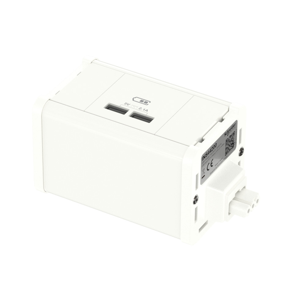 Unica System+ Блок 2xUSB типа A/А БЕЛЫЙ