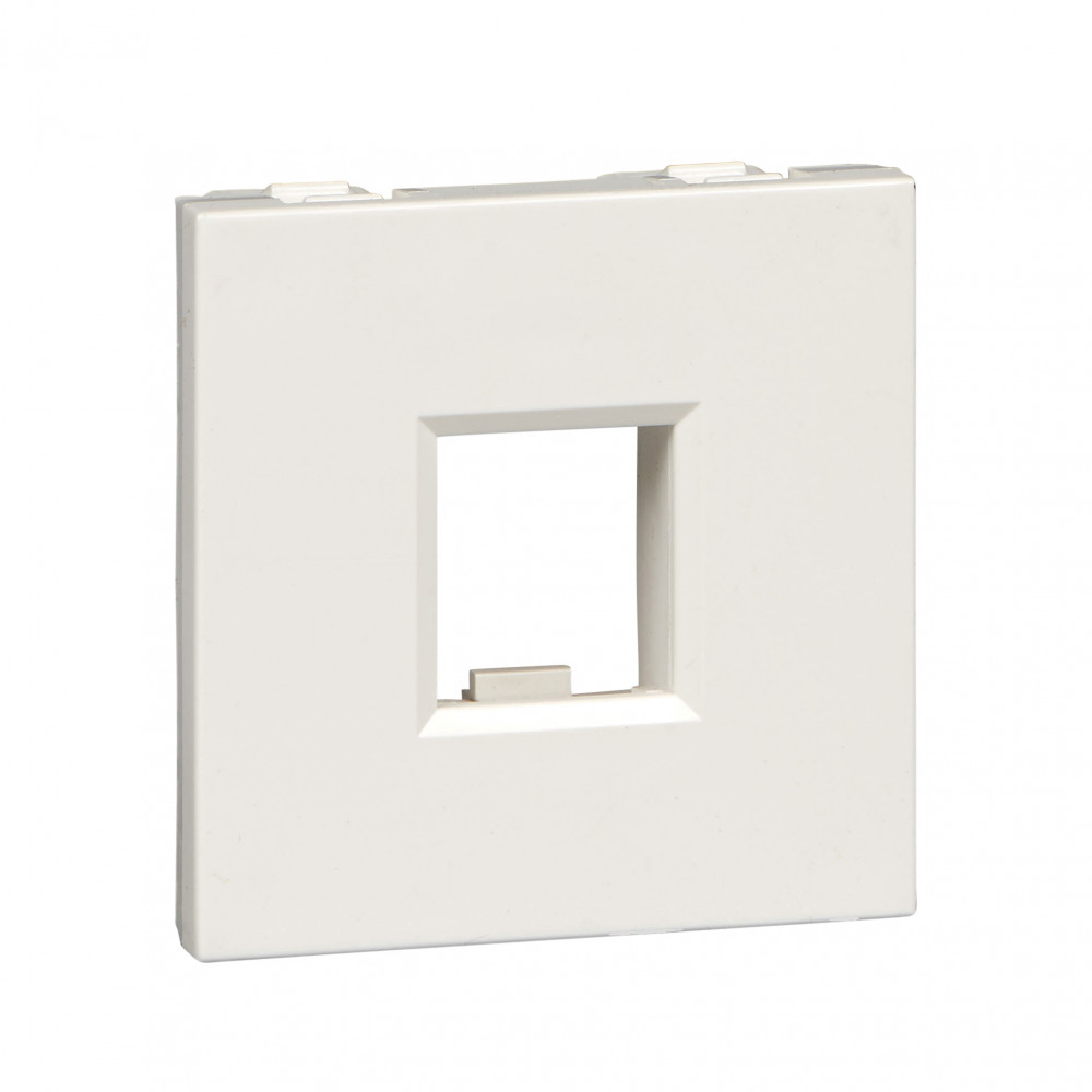 W45 Плата лицевая для 1xKeystone, 2 модуля (45х45 мм) БЕЛАЯ RAL9010