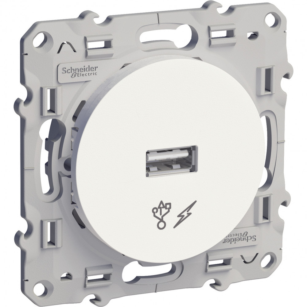 USB розетка бел ODACE