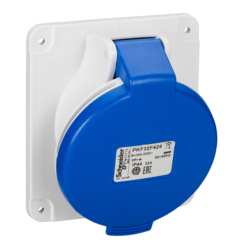 ПАНЕЛ РОЗ УГЛ ВИНТ 32А 3P-E 200-250 IP67