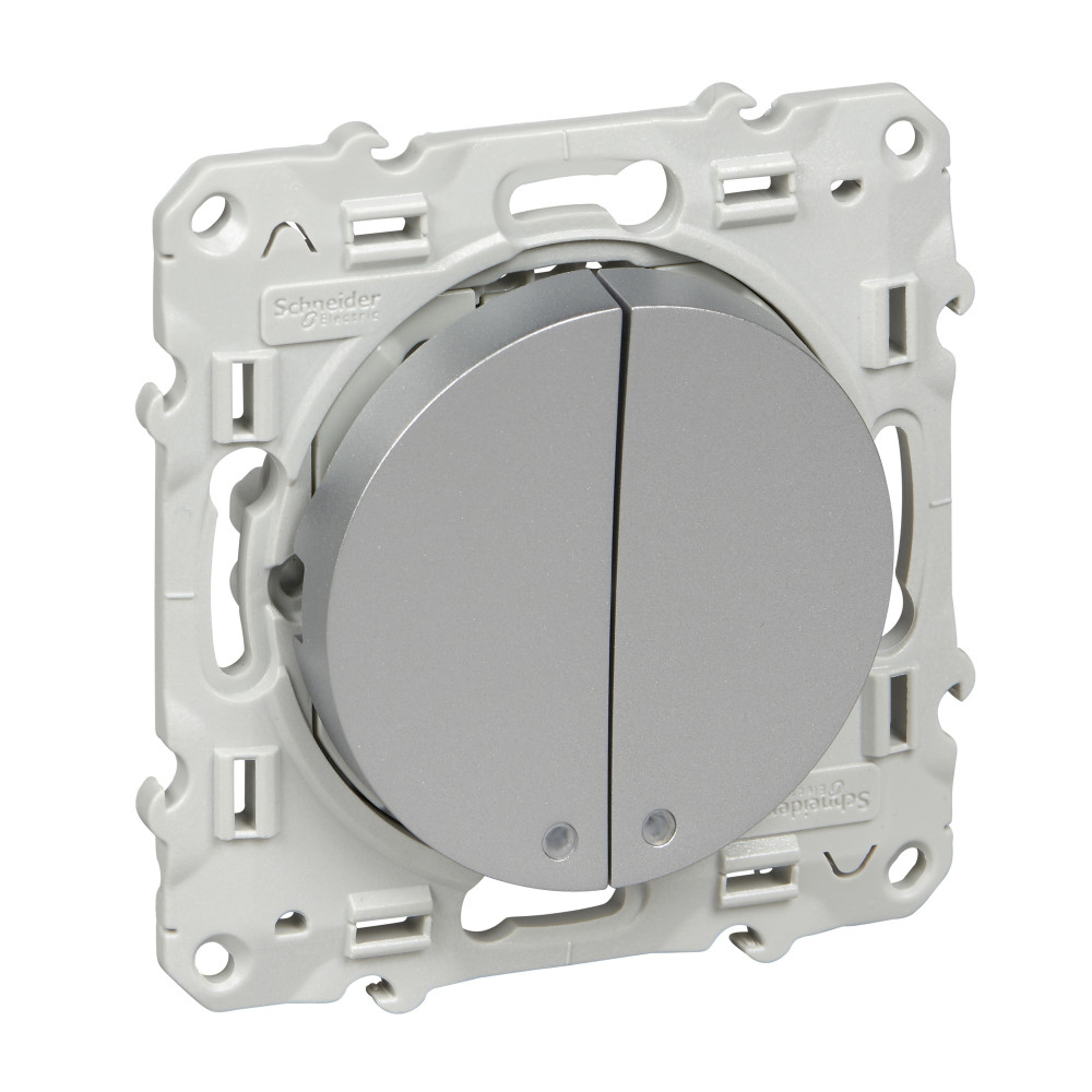 ВЫКЛЮЧАТЕЛЬХ2 С LED АЛЮМ