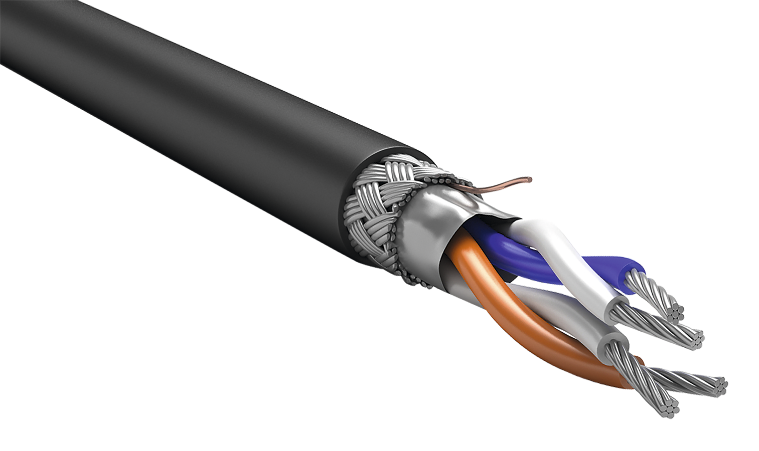 ITK Кабель интерфейсный RS-485 1х2х0,78 нг(А)-HF черный (200м)