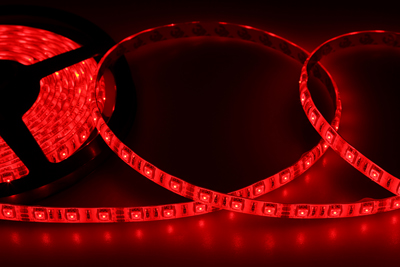 Лента светодиодная 12В, SMD5050, 14,4Вт/м, 60 LED/м, красный,10мм, 5м, IP65 LAMPER