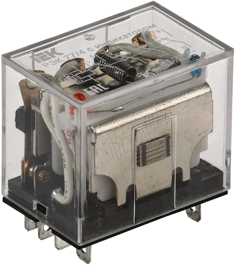 Реле РЭК77/4 с индикацией 10А 12В AC IEK