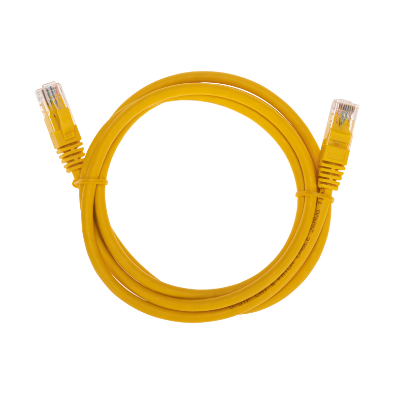Шнур коммутационный патч-корд U/UTP, CAT 6, RJ45-RJ45, 26AWG, LSZH, желтый, 1,5м REXANT