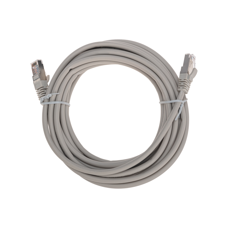 Шнур коммутационный патч-корд F/UTP, CAT 5e, RJ45-RJ45, 26AWG, LSZH, серый, 5м REXANT