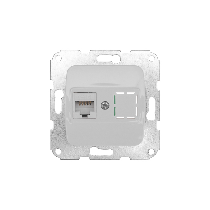 Розетка Компьютер RJ45 с/у мех. Бел KRANZ