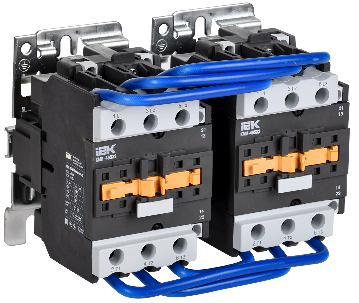 Контактор КМИ-46532 реверс 65А 230В/АС3 2NO;2NC IEK