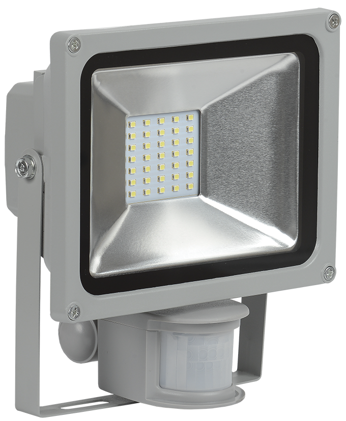 Прожектор светодиодный СДО 05-20Д (детектор) SMD IP44 серый IEK