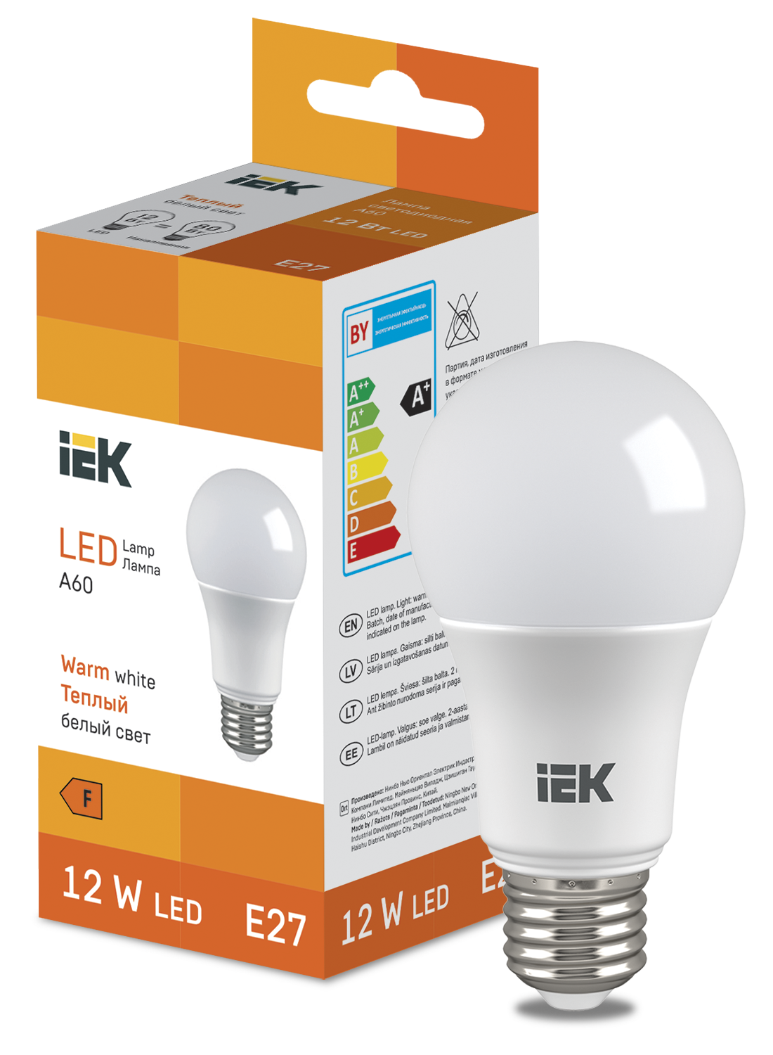 LED Bulb A60 1140lm 3000K E27 IEK