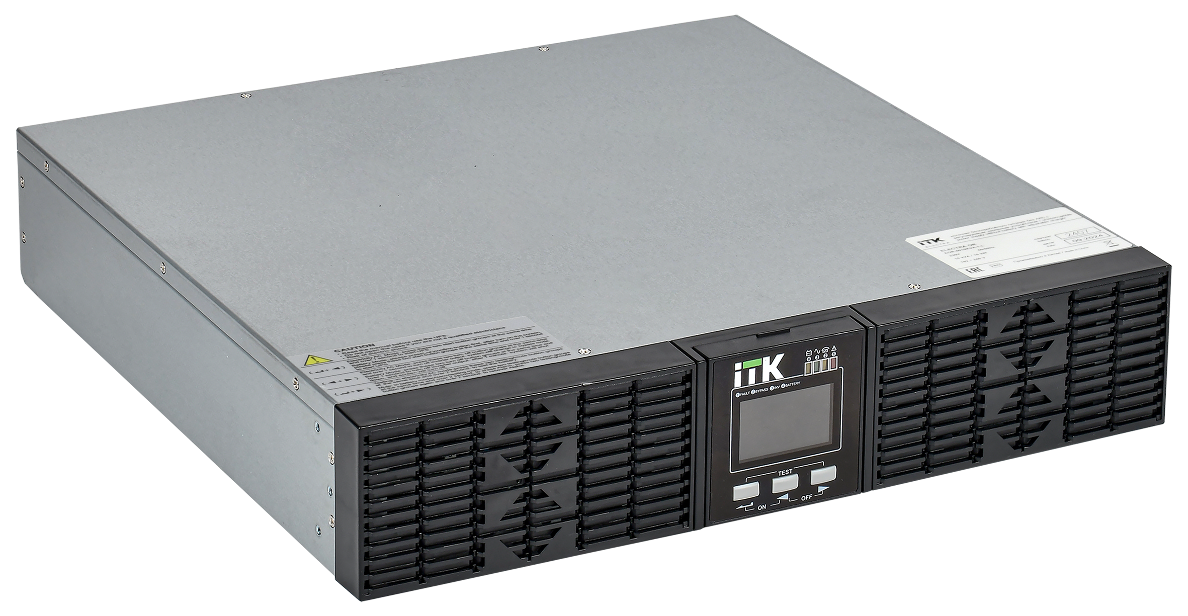 ITK ELECTRA OR ИБП однофазный онлайн 6кВА/6кВт 2U LCD дисплей 192-240VDC клеммная колодка без АКБ с регулируемым зарядным устройством USB EPO RS232 SNMP слот Rack/Tower