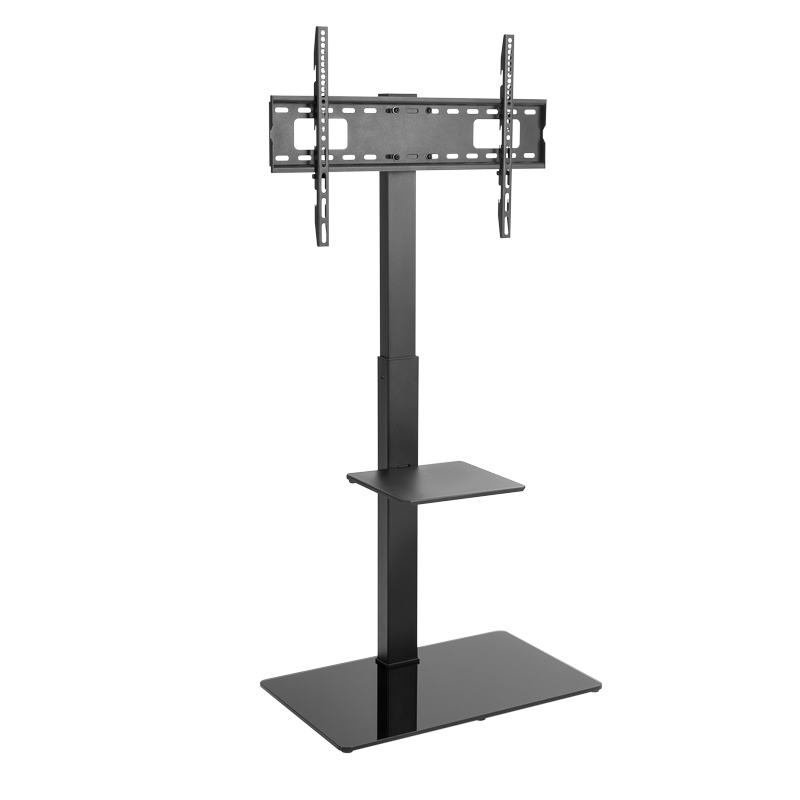 Напольная стойка с кронштейном для телевизора 37"-70", с дополнительной полкой для медиаоборудования REXANT