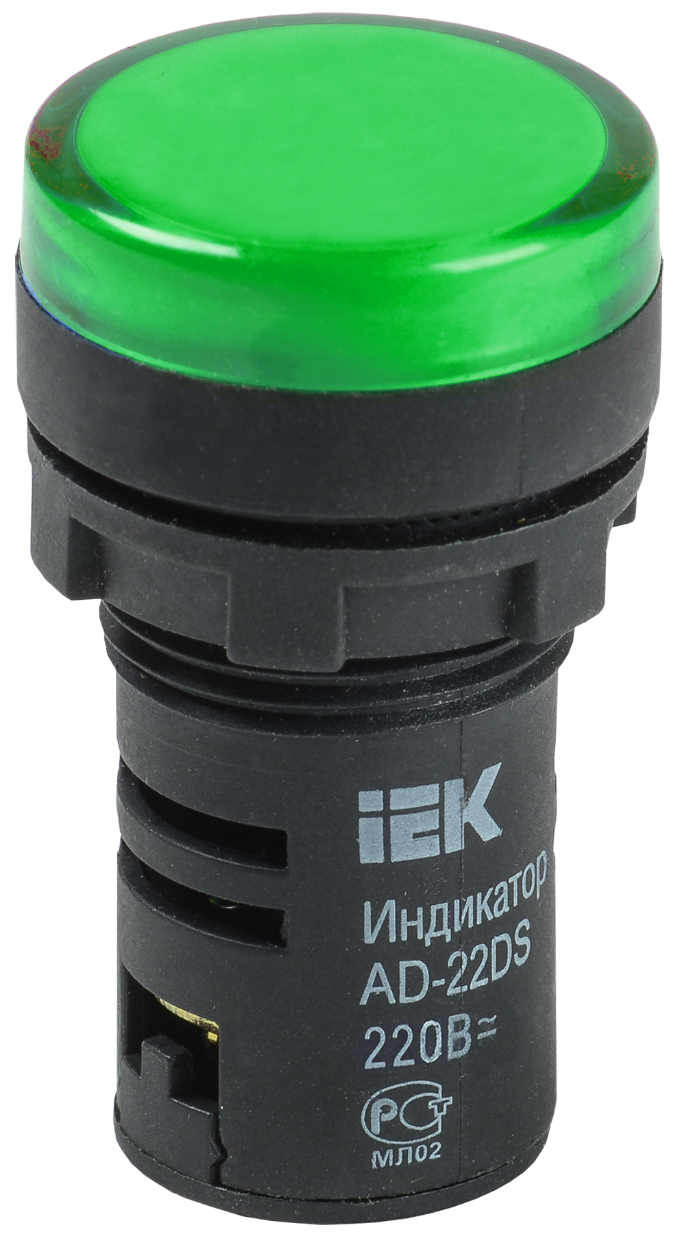 Лампа AD22DS(LED)матрица d22мм зеленый 230В AC/DC IEK
