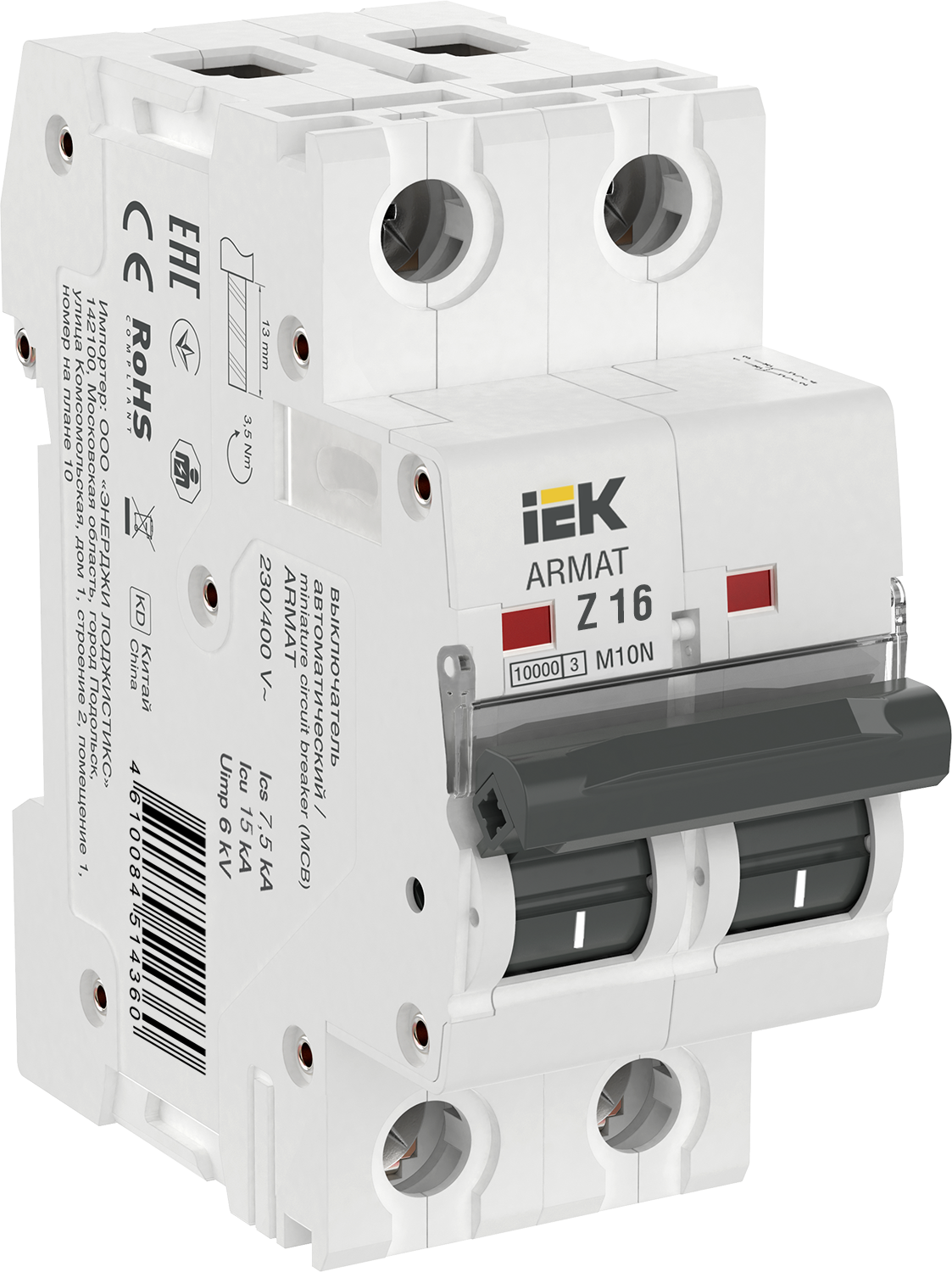 ARMAT Автоматический выключатель M10N 2P Z 16А IEK