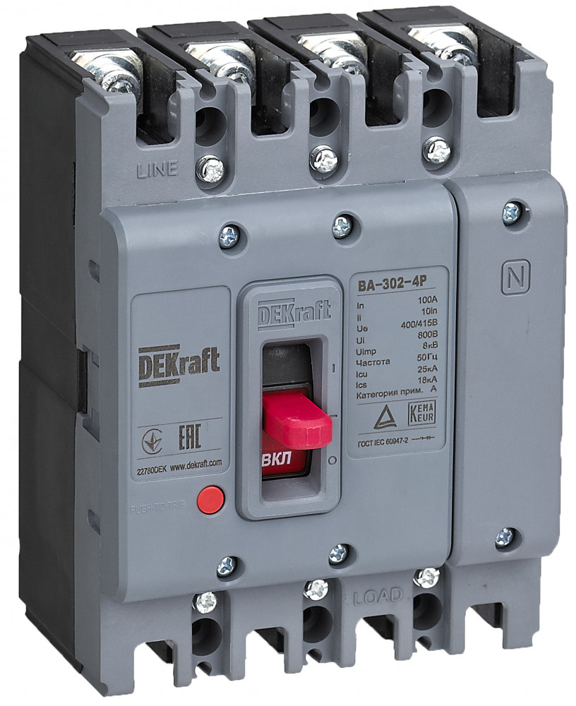 Силовой авт. выкл. 4P 40А 25кА ВА-302