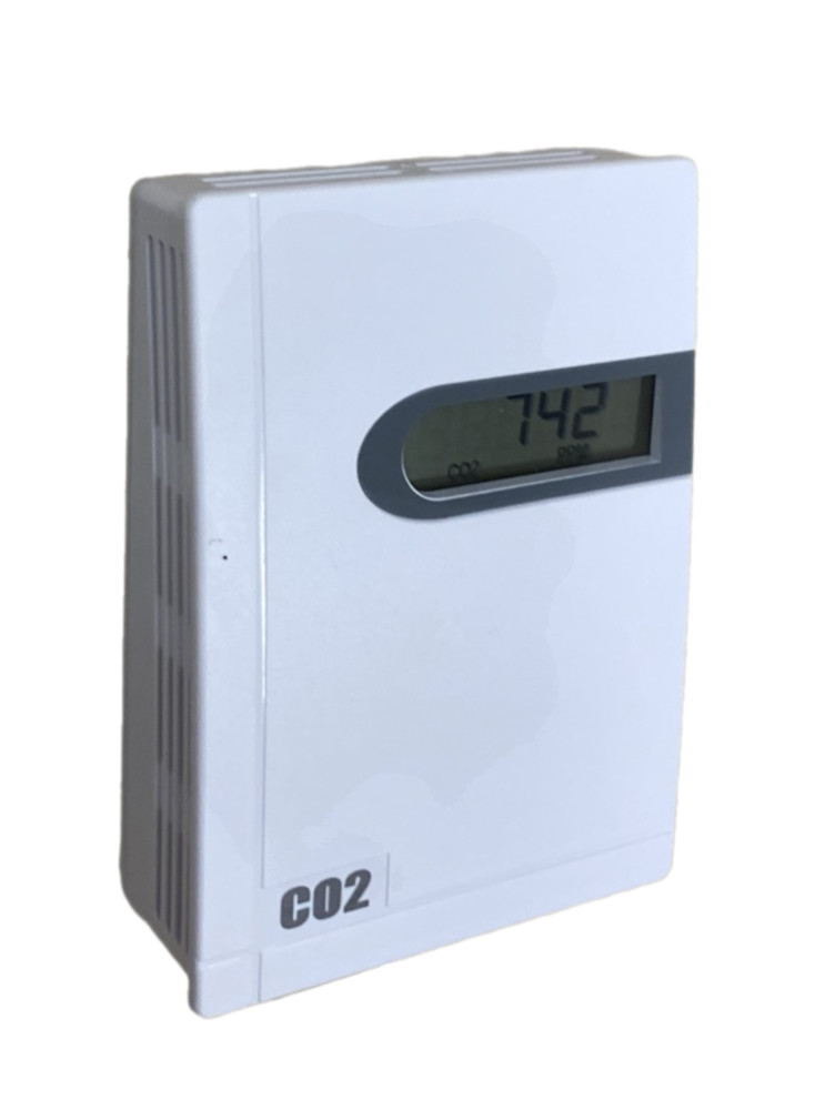 Датчик CO₂ комнатный, 0…10В ЖКЭ ~/=18…30В