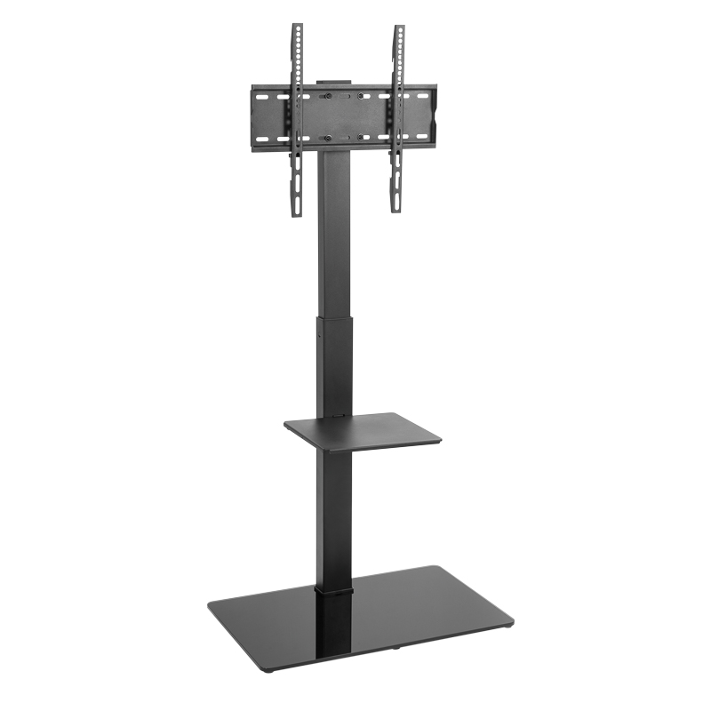 Напольная стойка с кронштейном для телевизора 32"-55", с дополнительной полкой для медиаоборудования REXANT