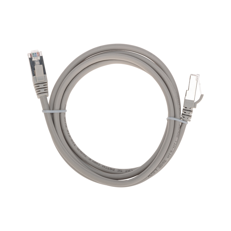 Шнур коммутационный патч-корд F/UTP, CAT 5e, RJ45-RJ45, 26AWG, LSZH, серый, 1,5м REXANT