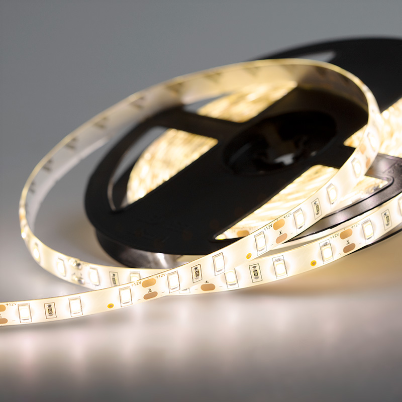 Лента светодиодная 12В, SMD5730, 19Вт/м, 60 LED/м, 3000K, 12мм, 5м, IP65 LAMPER