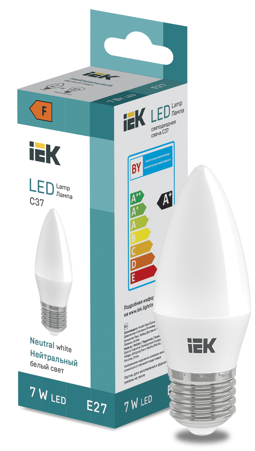 LED Candle C37 600lm 4000K E27 IEK