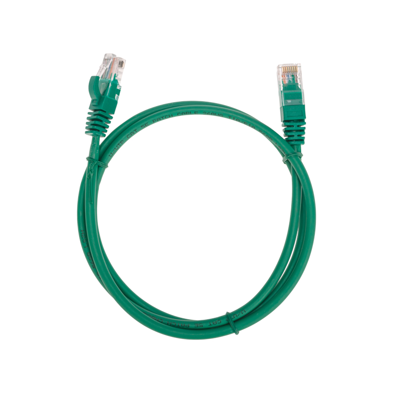 Шнур коммутационный патч-корд U/UTP, CAT 5e, RJ45-RJ45, 26AWG, LSZH, зеленый, 1м REXANT