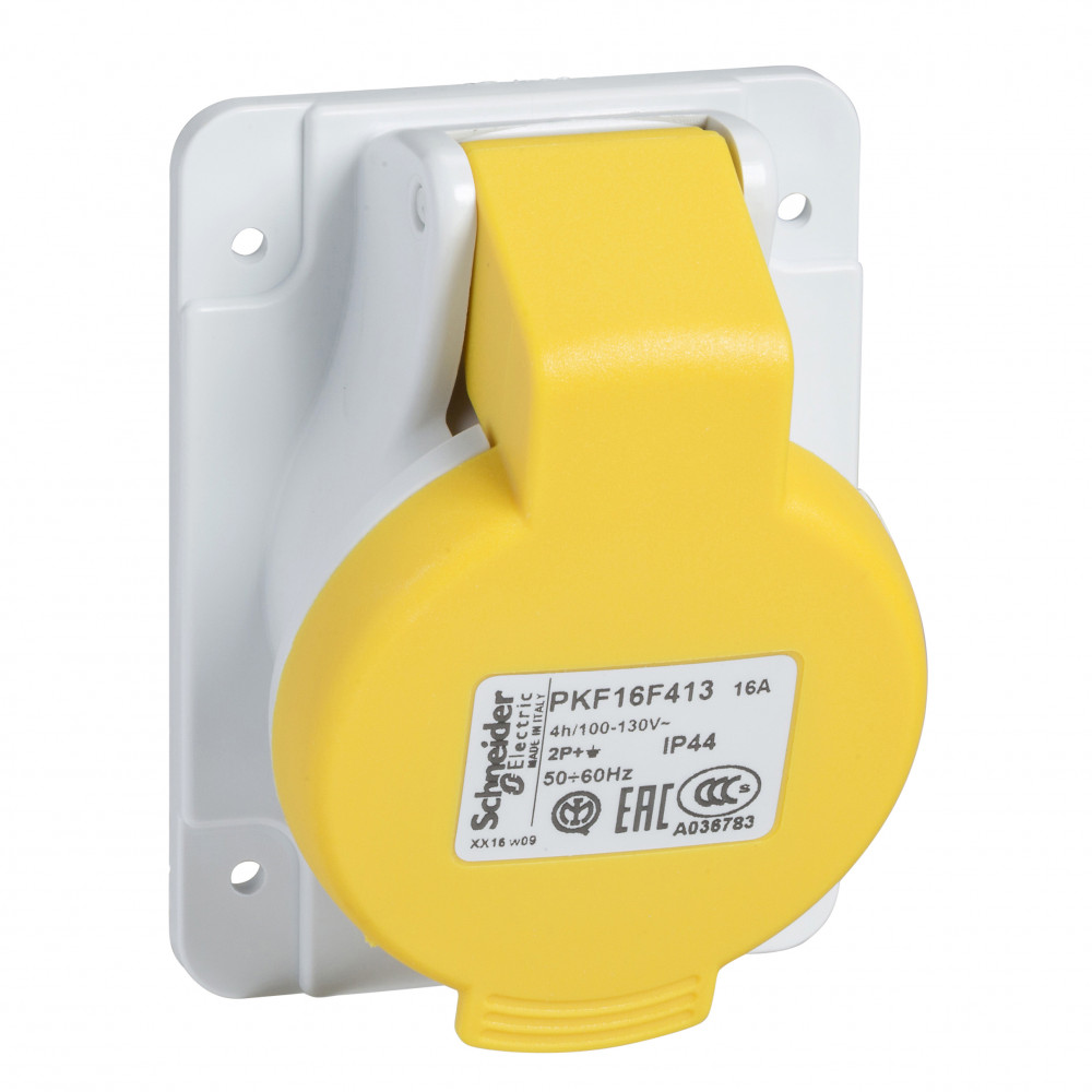 РОЗ ПАНЕЛ УГЛ ВИНТ 16A 2PE 100-130 IP44 