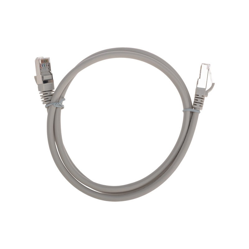 Шнур коммутационный патч-корд F/UTP, CAT 6, RJ45-RJ45, 26AWG, LSZH, серый, 1м REXANT