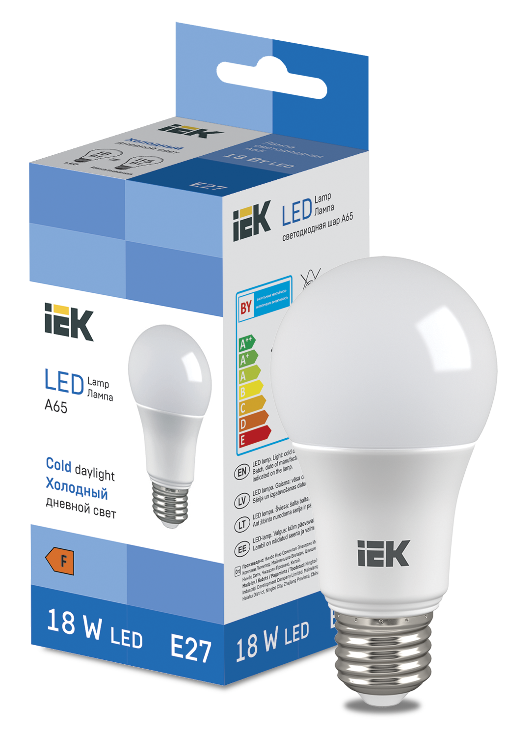 LED Bulb A65 1850lm 6500K E27 IEK
