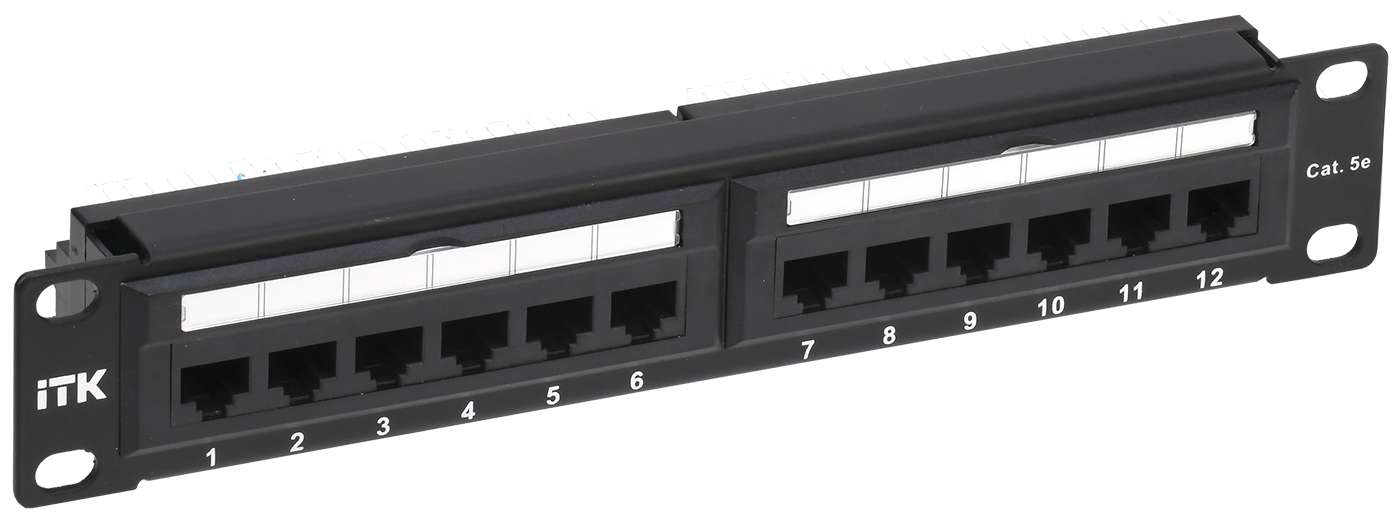 ITK 1U патч-панель кат.5E UTP 12 портов 10" (Dual IDC)