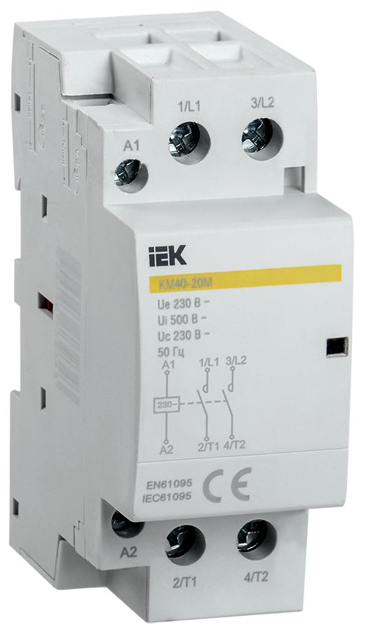Контактор модульный КМ40-20М AC IEK