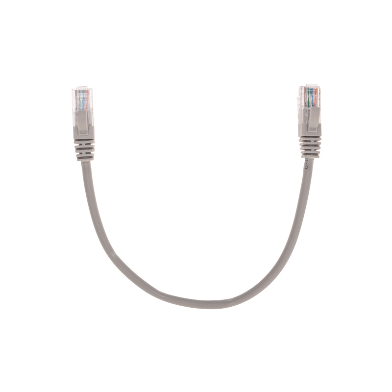 Шнур коммутационный патч-корд U/UTP, CAT 5e, RJ45-RJ45, 26AWG, LSZH, серый, 0,3м REXANT