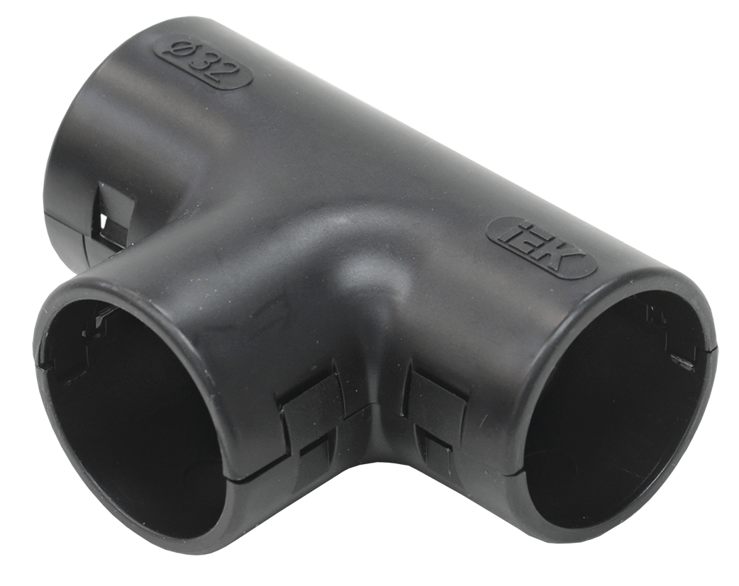 ELASTA Тройник открывающийся TI32G черный IEK