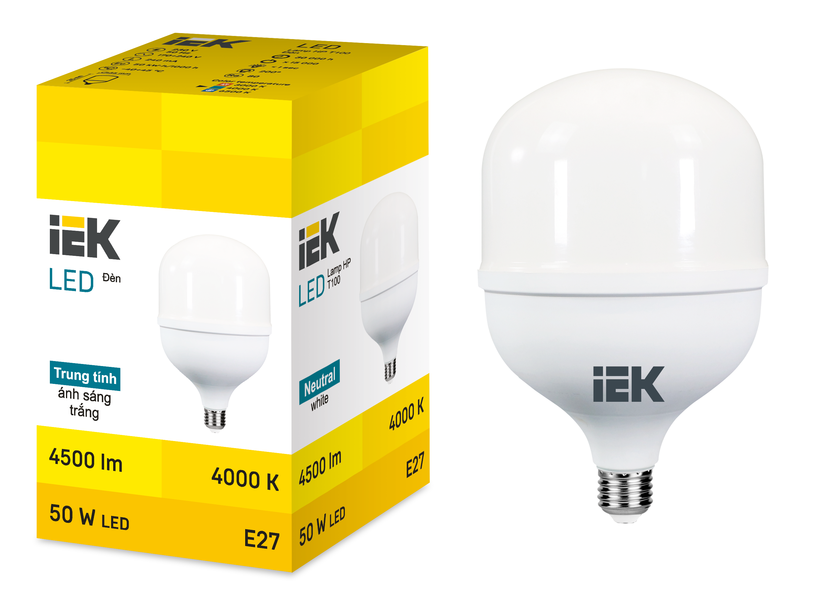 LED HP T100 50W 4000K E27 IEK