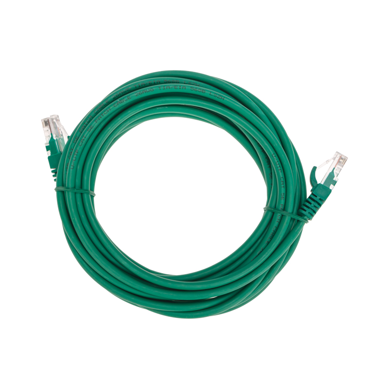 Шнур коммутационный патч-корд U/UTP, CAT 5e, RJ45-RJ45, 26AWG, LSZH, зеленый, 5м REXANT