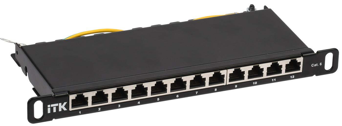 ITK 0,5U патч-панель кат.6 STP 12 портов 10" (Dual IDC)
