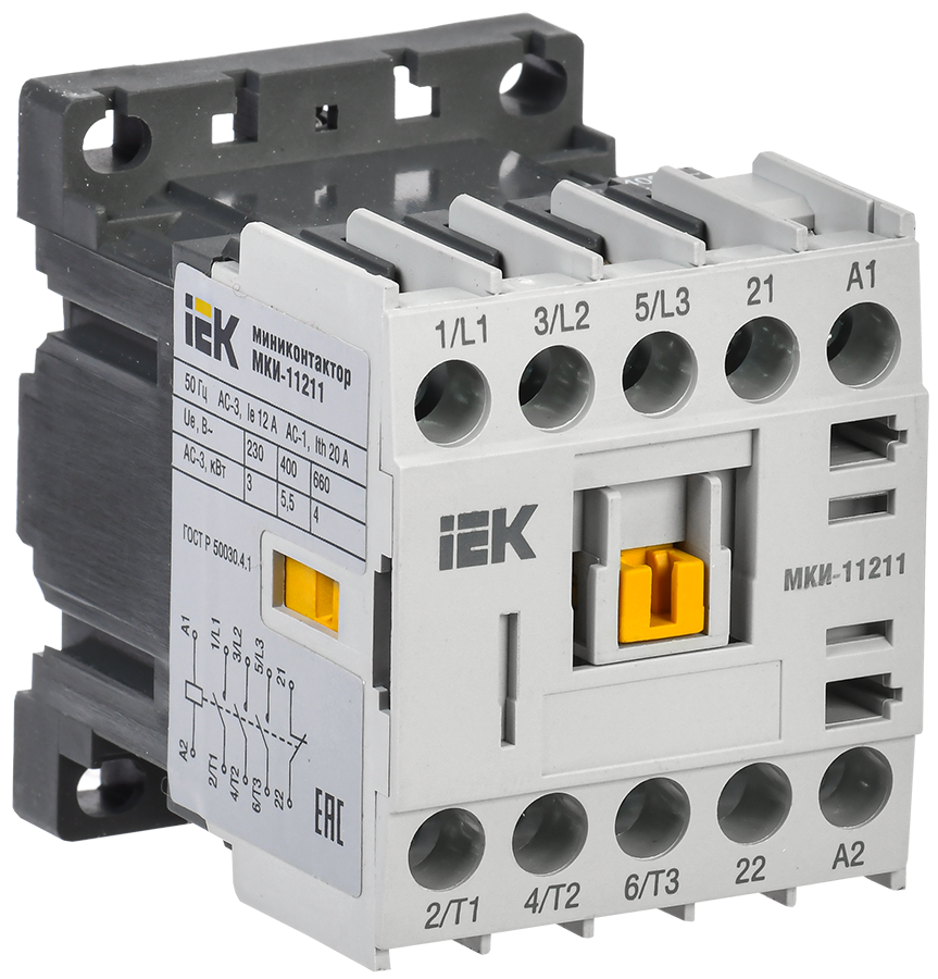 Миниконтактор МКИ-11211 12А 400В/АС3 1NC IEK