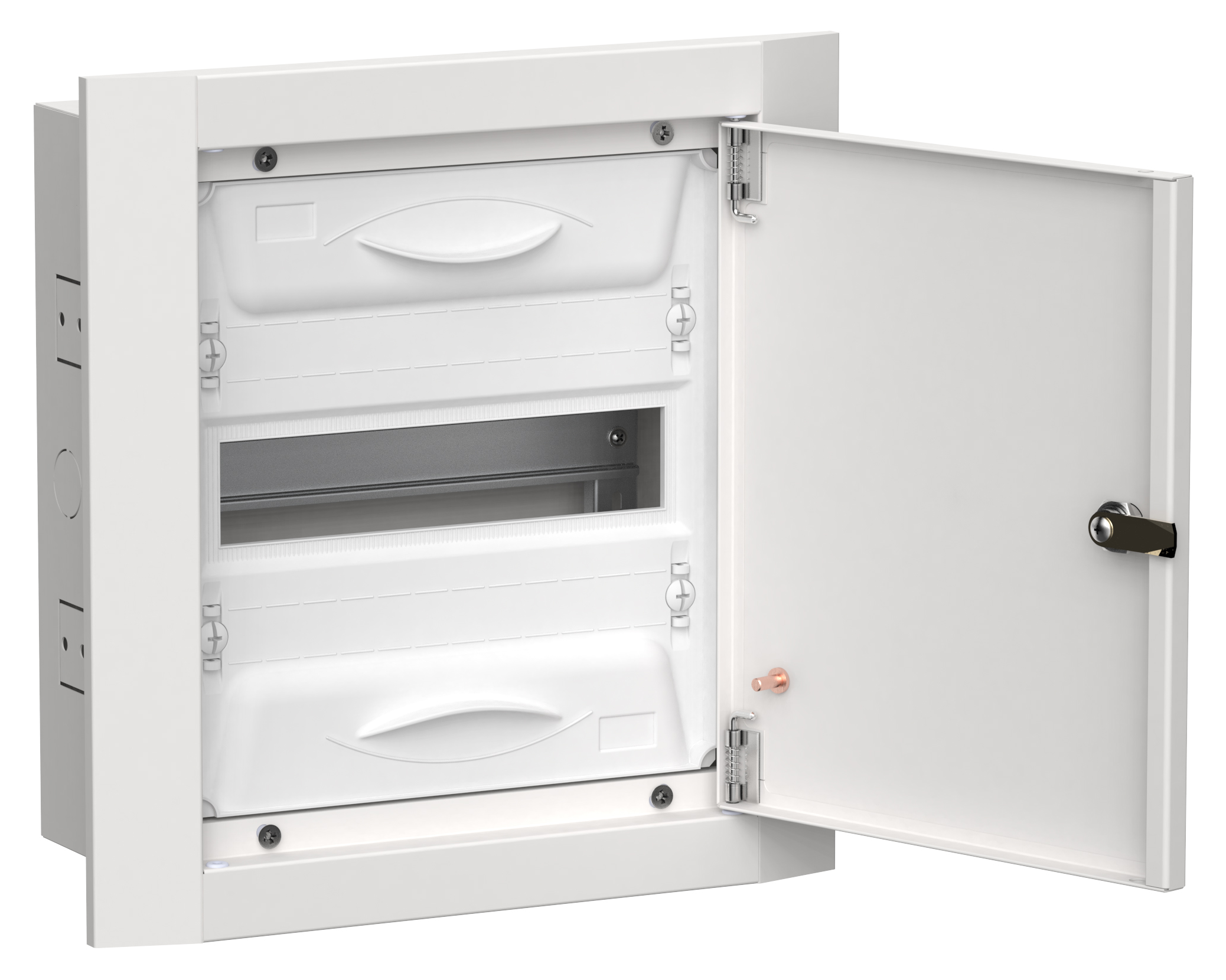 TITAN 5 Корпус металлический ЩРв-12 (1х12) 380х365х130мм IP31 белый (одна дверь) IEK