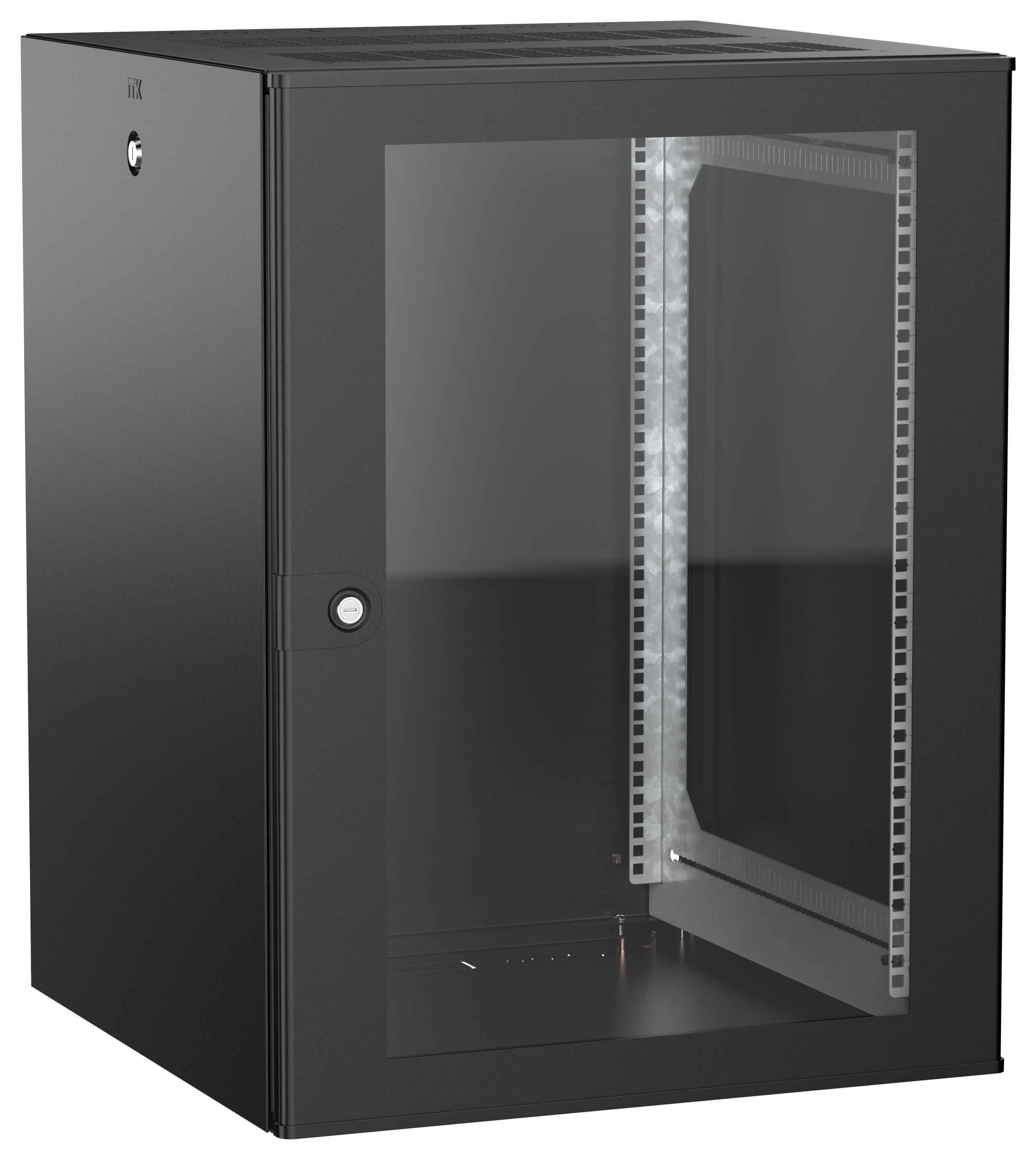 ITK UNITBOX W Шкаф настенный 15U 600х600мм дверь стеклянная черный