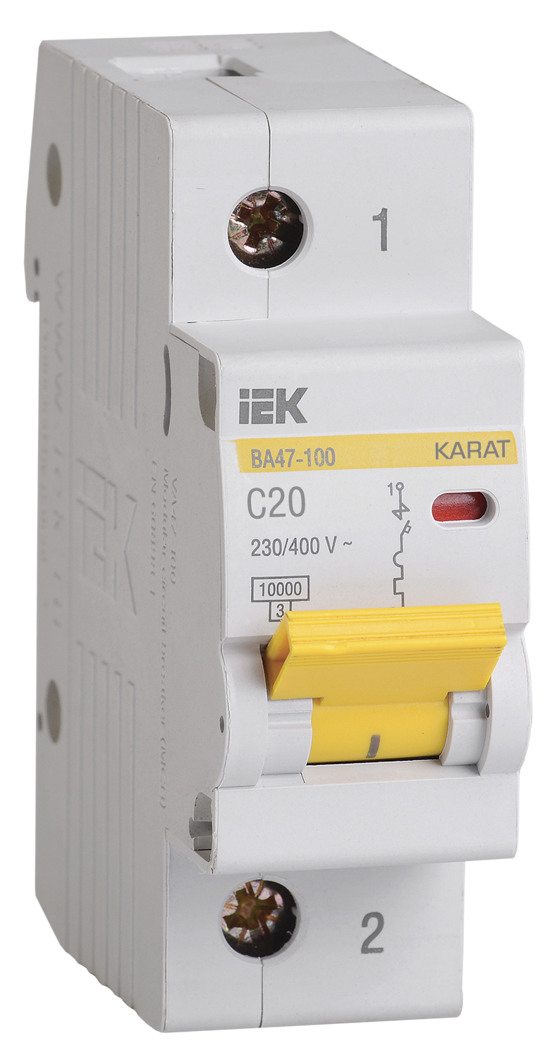 KARAT Автоматический выключатель ВА47-100 1P C 20А 10кА IEK