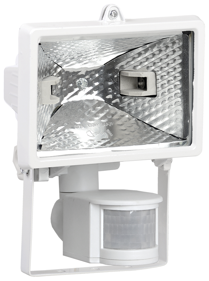 Прожектор галогенный ИО150Д (детектор) IP54 белый IEK