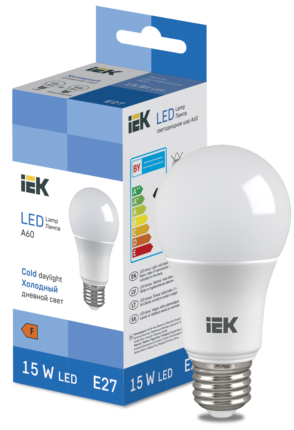 LED Bulb A60 1500lm 6500K E27 IEK