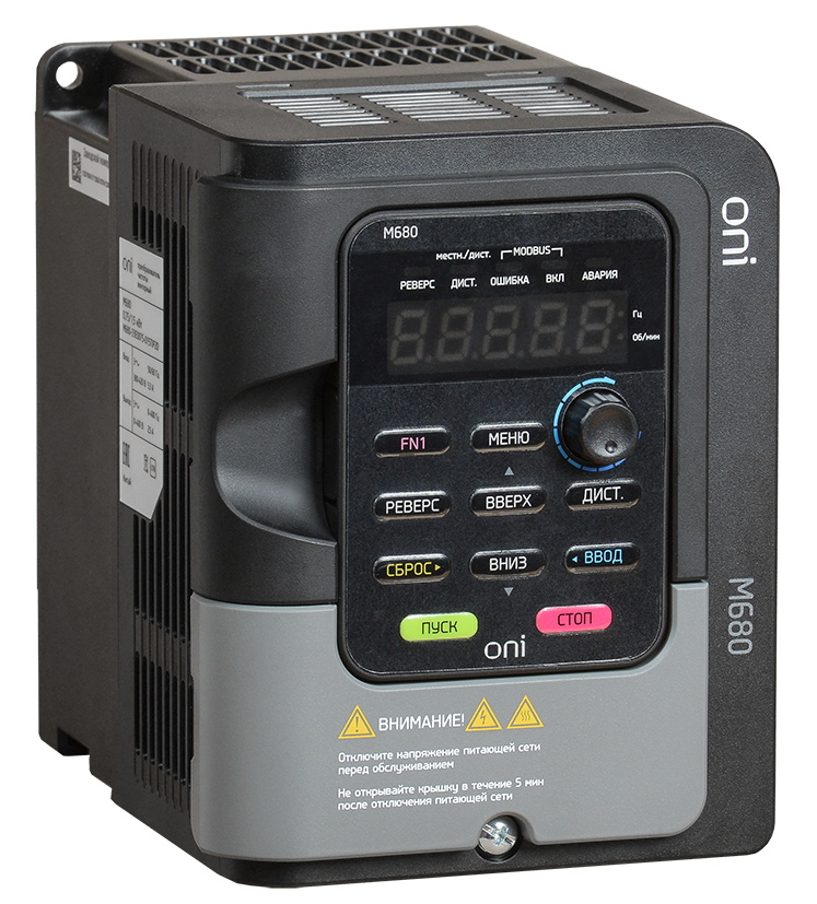 Преобразователь частоты серии ONI M680 380В, 3Ф 1,5-2,2 kW 4,2-5,4А
