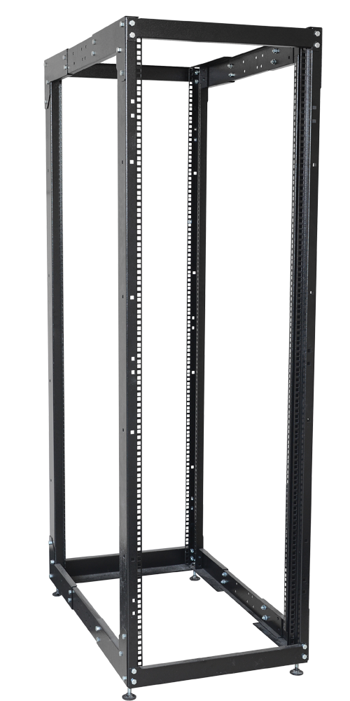 ITK Стойка открытая монтажная двухрамная LINEA F 24U 600x800мм с регулируемой глубиной чёрная