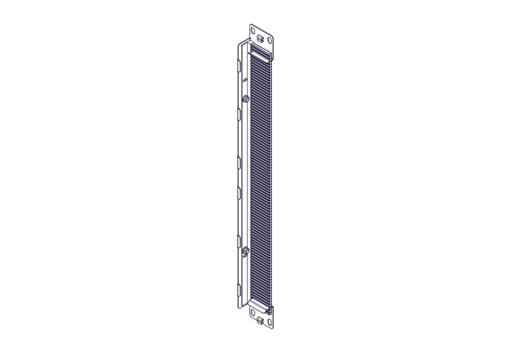 Щеточный уплотнитель Systeme Electric, серия Excelente, 1U, 2шт, черный