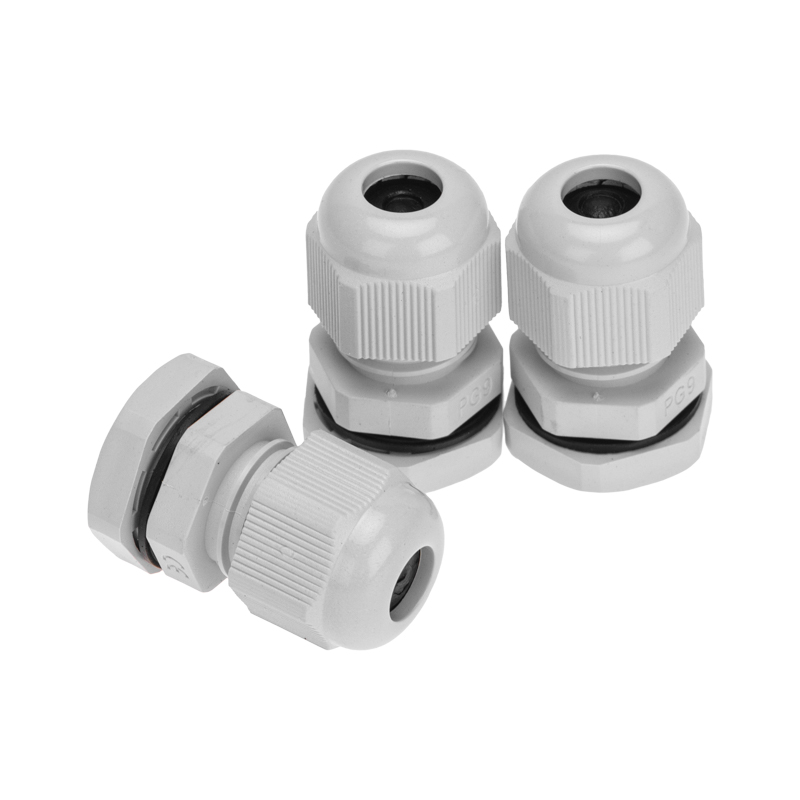 Кабельный ввод с резьбой PG-9 (4-8мм) серый, комплект (3 шт/уп) REXANT