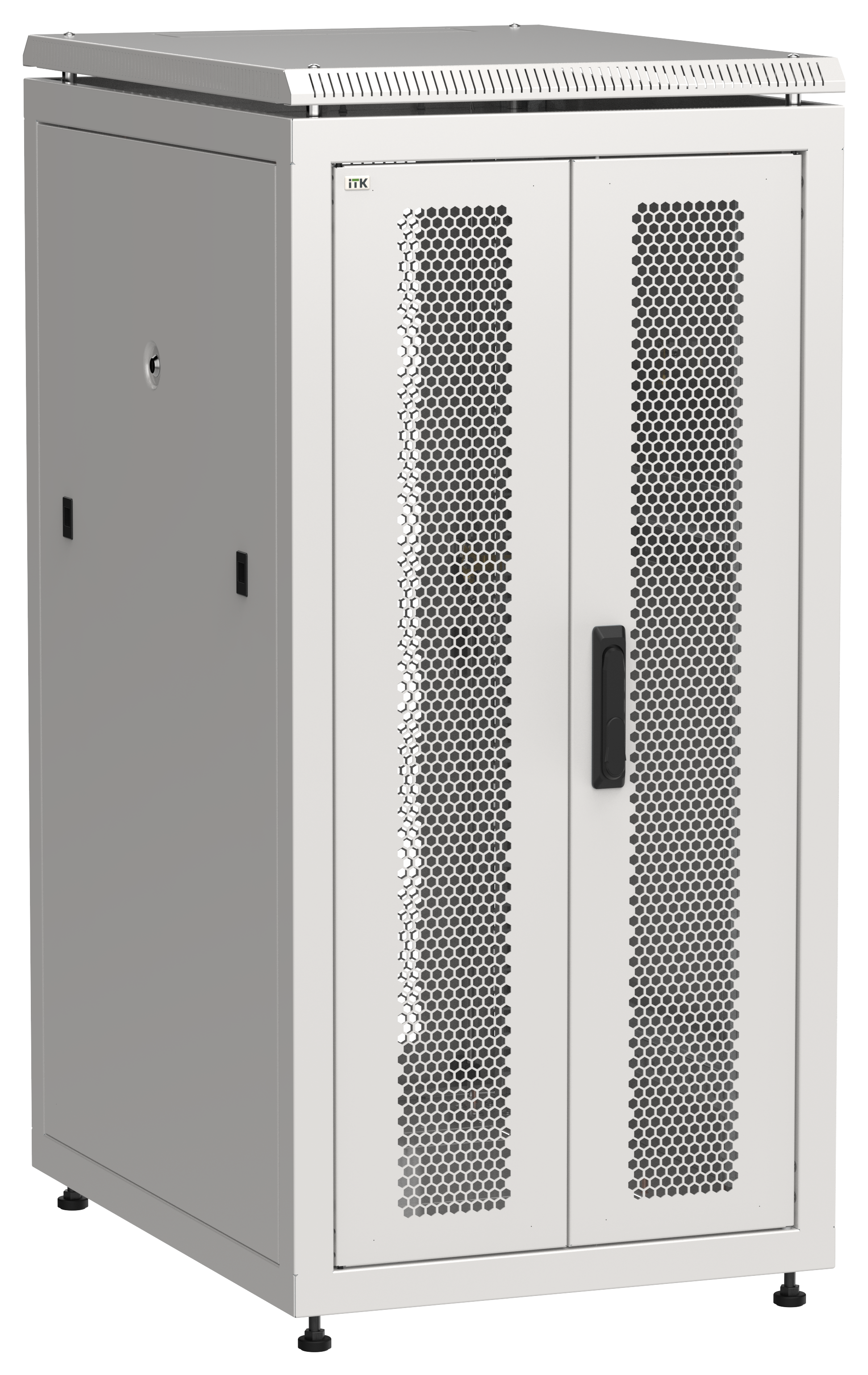 ITK LINEA N Шкаф сетевой 19" 24U 600х800мм двери передняя перфорированная задняя двустворчатая перфорированная серый